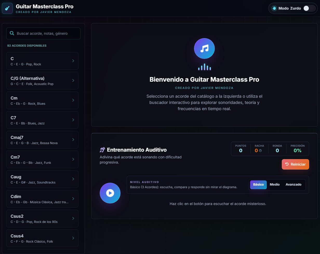 Captura de pantalla de Guitar Masterclass Pro