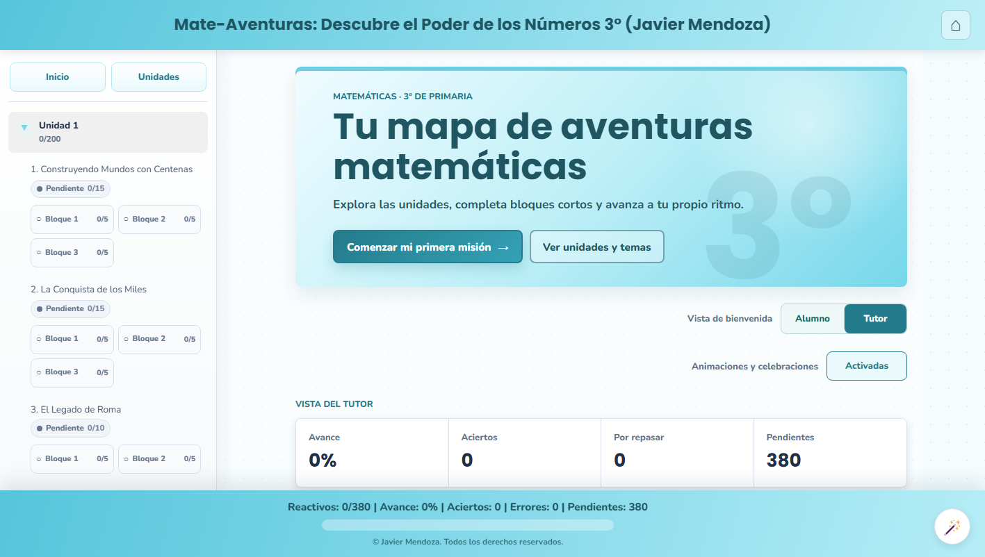 Captura de pantalla de Matemáticas 3°