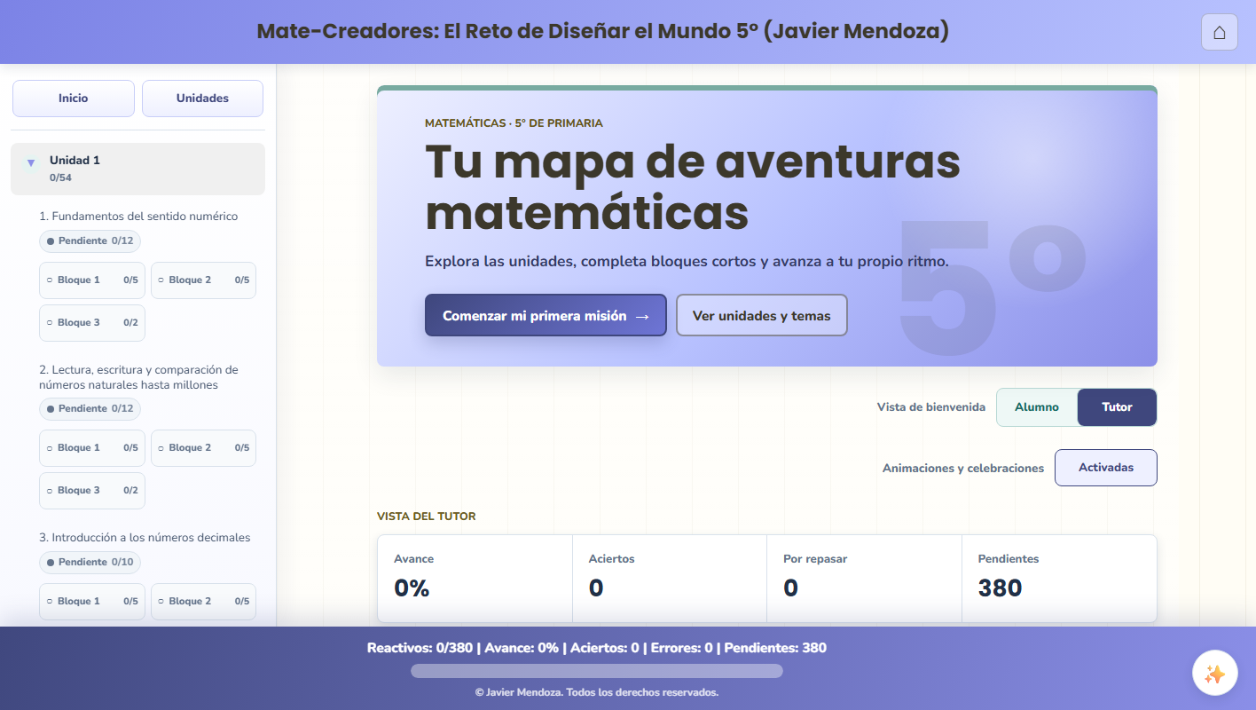 Captura de pantalla de Matemáticas 5°
