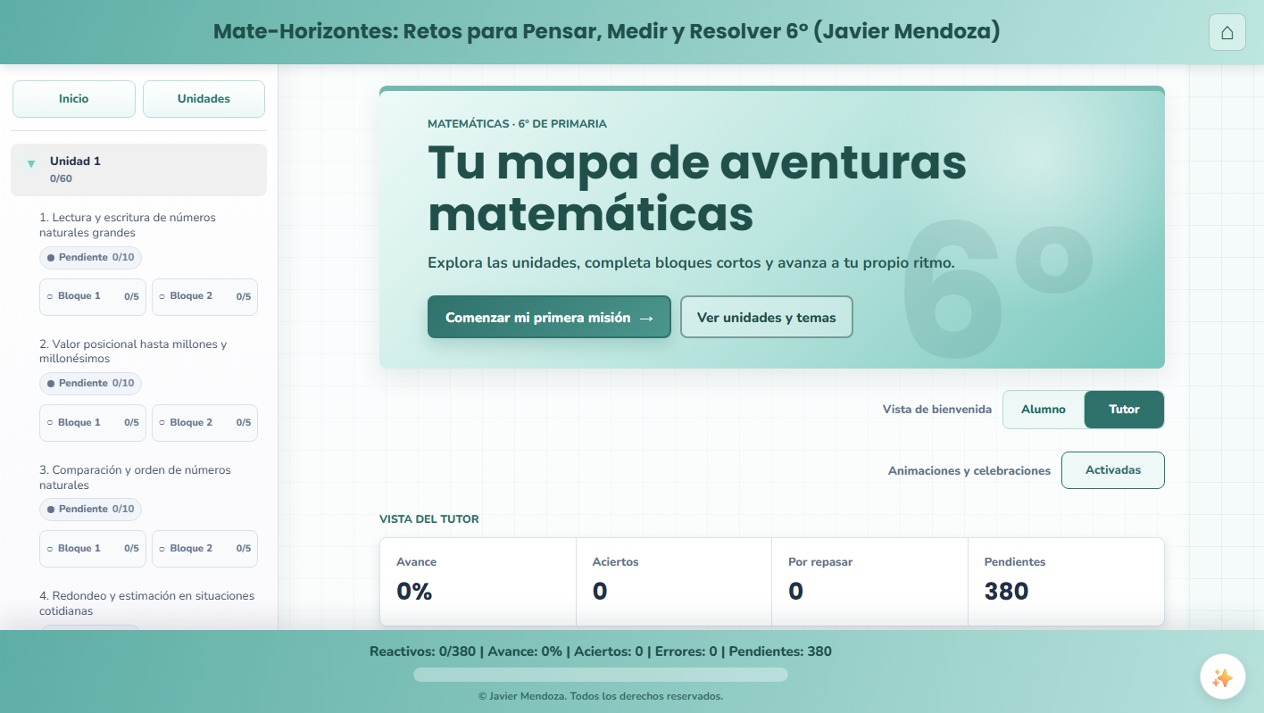 Captura de pantalla de Matemáticas 6°